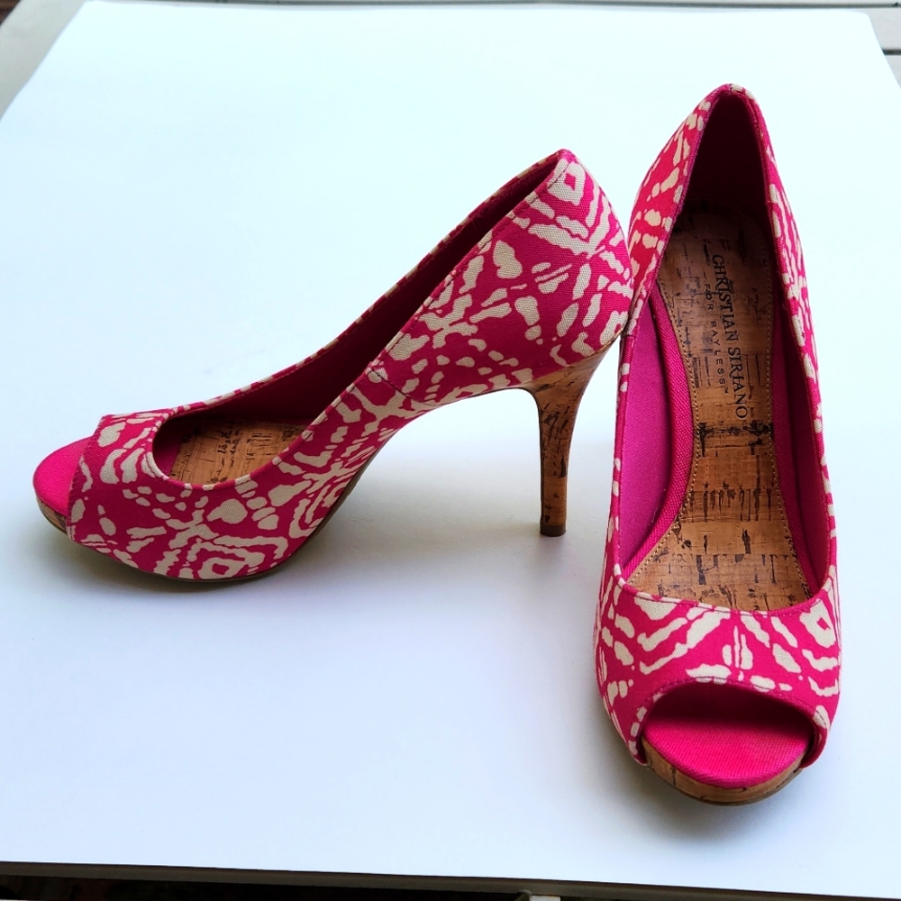 Christian Siriano cork 4" heels size 7.5